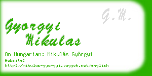 gyorgyi mikulas business card
