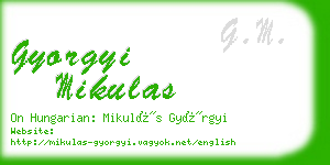 gyorgyi mikulas business card